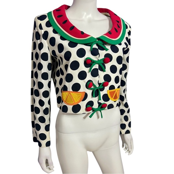 Moschino Cheap & Chic Vintage Fruit Polka Dot Jacket as seen on The Nanny - Picture 3 of 11